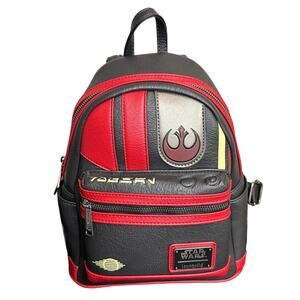 Loungefly Disney Star Wars The Last Jedi TLJ Poe Uniform Mini Backpack Bag NWT
